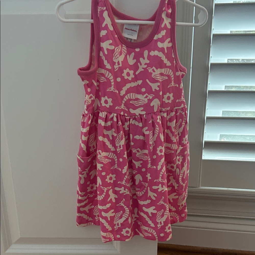 Hanna Andersson Pink Dress with White Floral Pattern